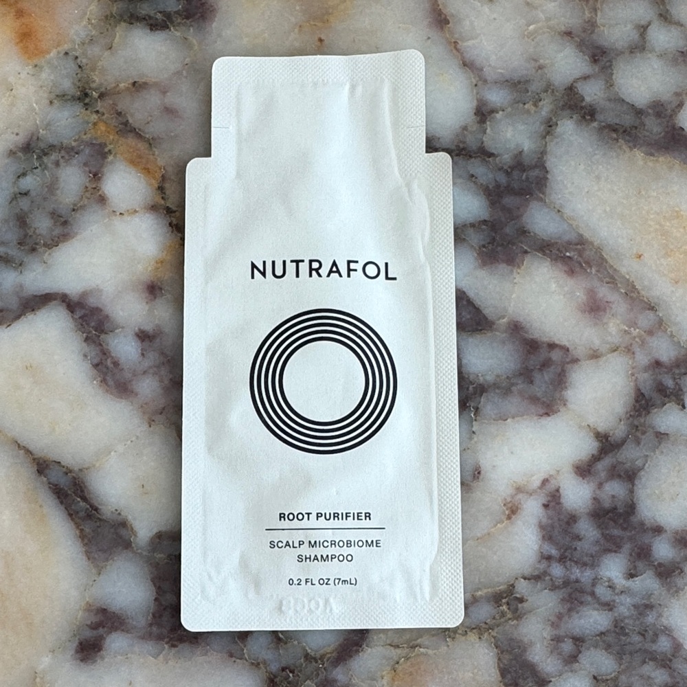 Nutrafol Root Purifier scalp microbiome Shampoo Sample travel size thinning hair